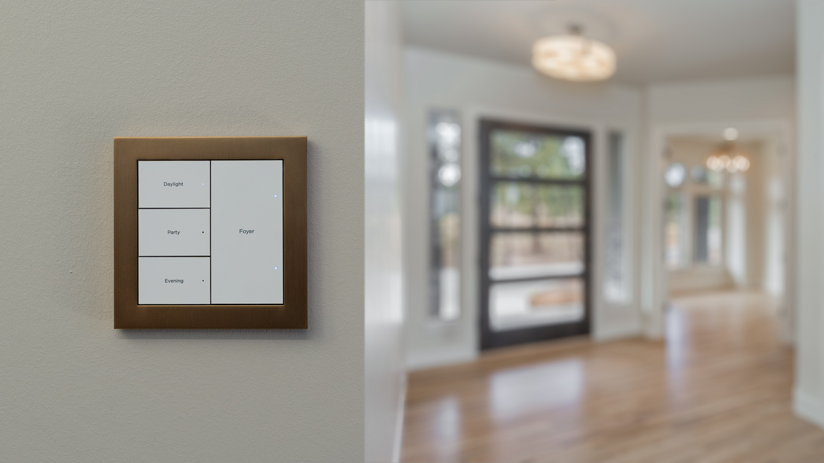 Smart home keypad control for lighting scenes, shades, audio, and everyday home automation