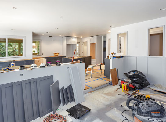 Lighting and motorized shades in a luxury smart home
