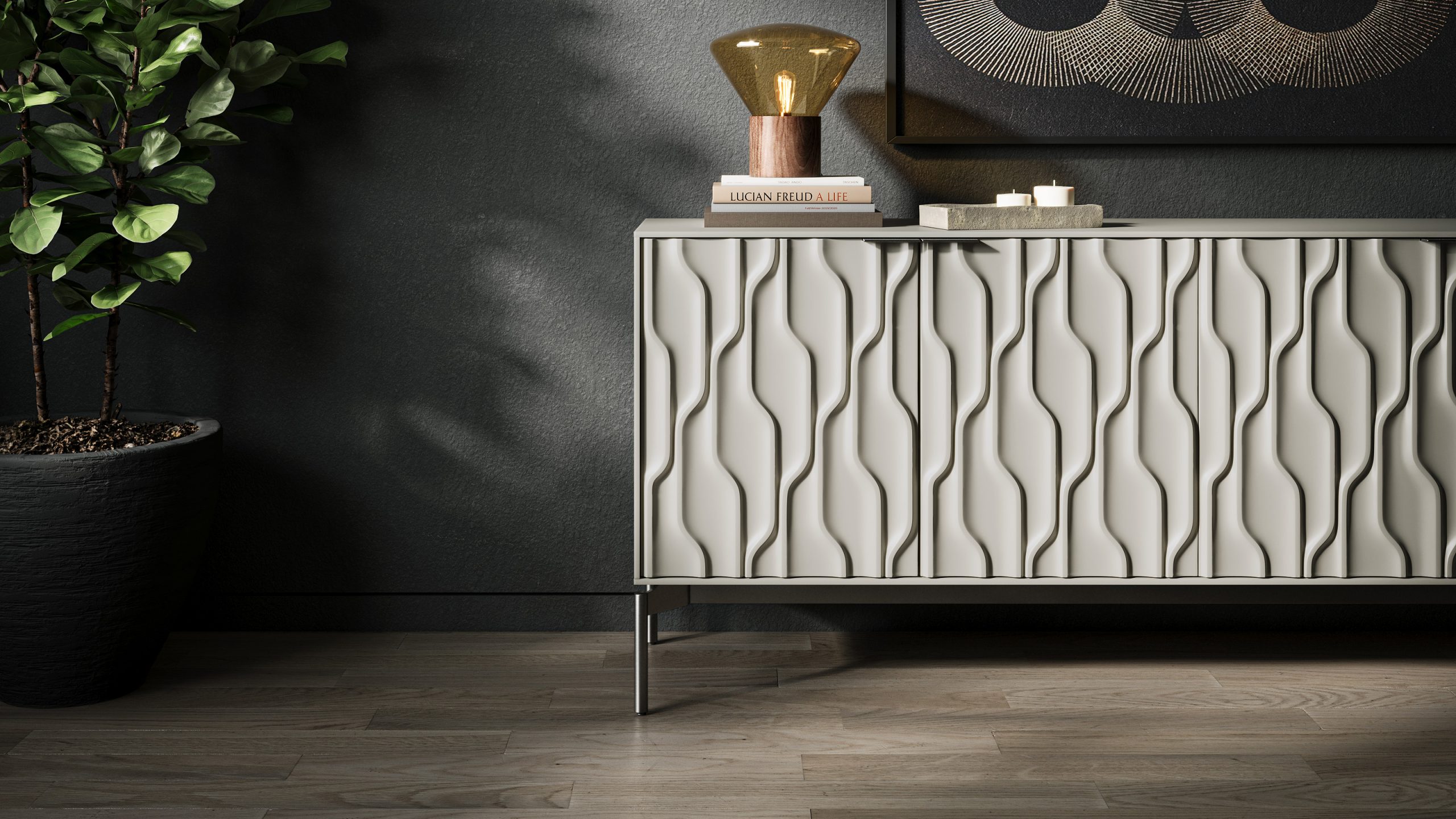 AV furniture and media cabinet for integrated home entertainment