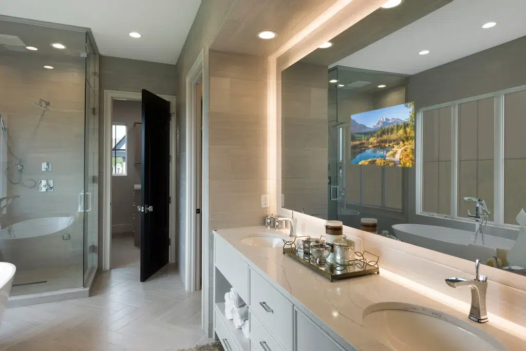 Séura mirror display integrated by SHORE Smart Home
