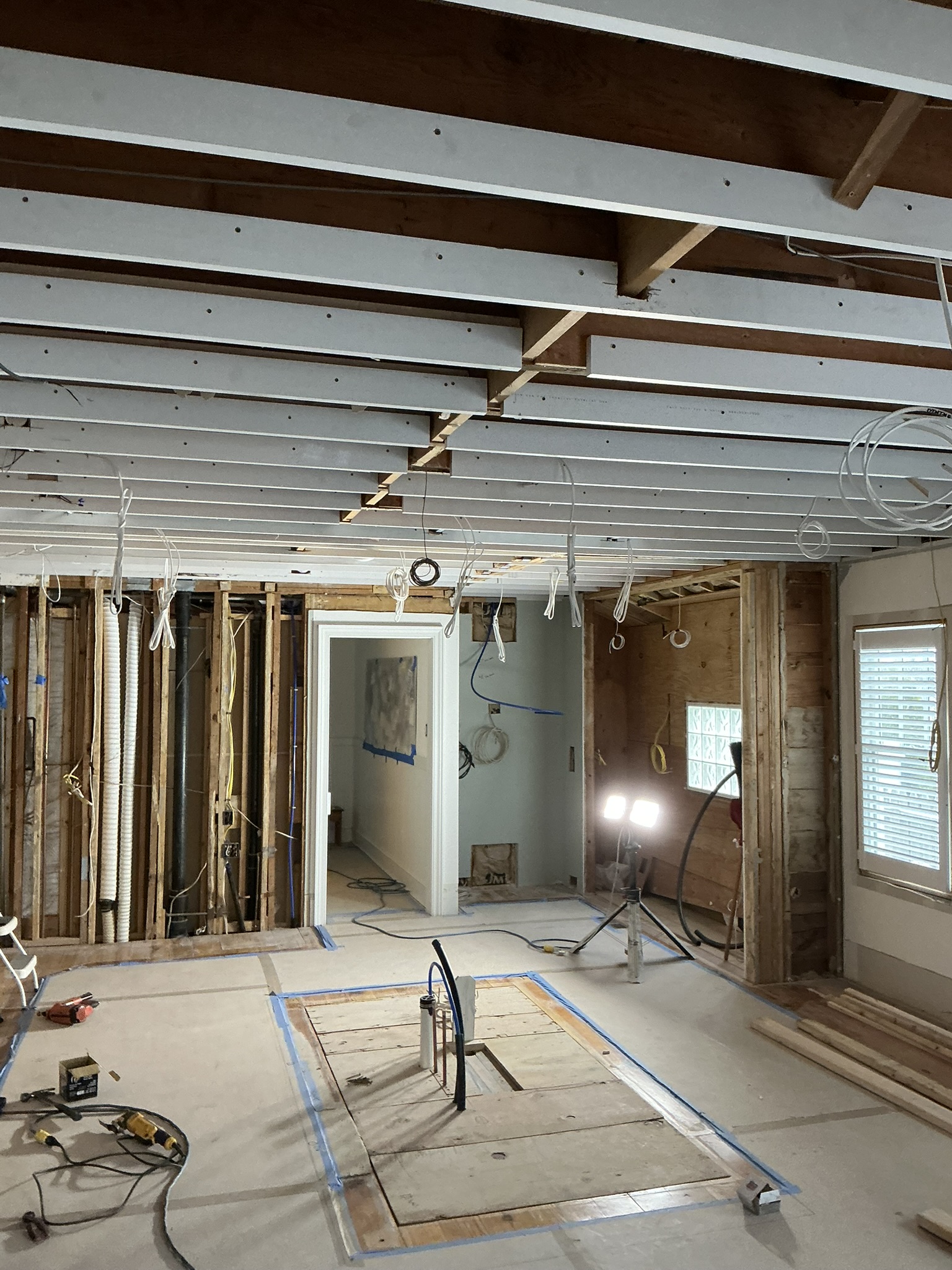 Stone Harbor kitchen renovation during demolition before the Lutron lighting installation