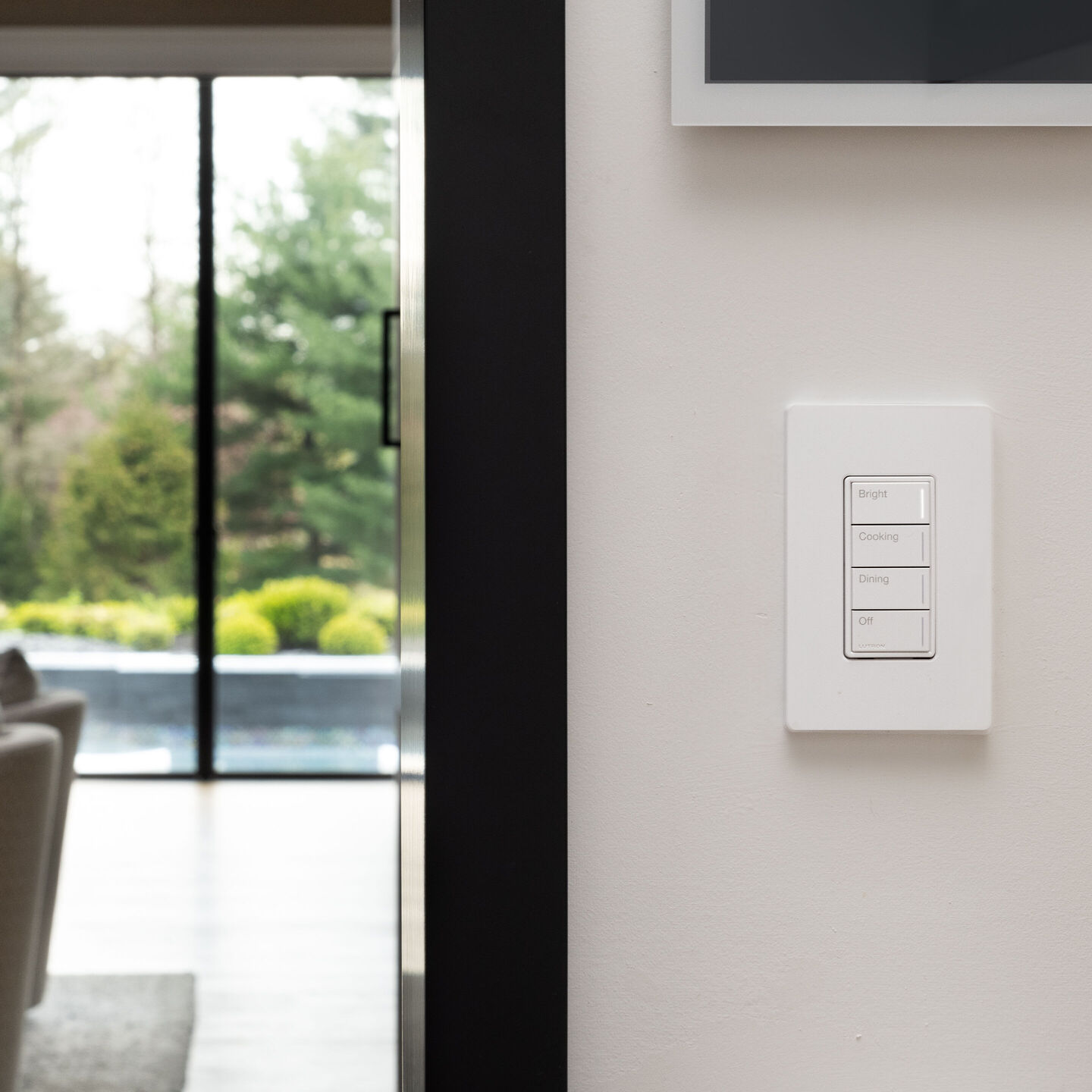 Smart home keypad for lighting and scene control in a South Jersey home