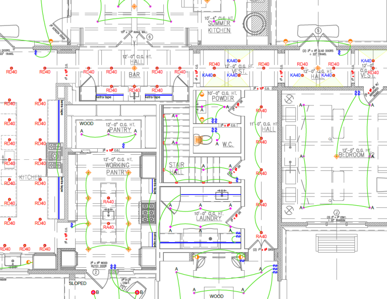 New-construction interior lighting plan review with updated Lutron Ketra changes confirmed before prewire begins.